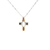 Collana Zancan Uomo in Oro Diamante Black 0.03 Ct 9050000998594 - 9050000998594